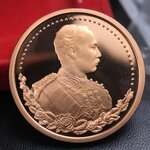 เหรียญรัชกาลที่ 5 หลัง 12 นักษัตริย์ รุ่นมหาลาภ ปี 2539 เนื้อทองแดงขัดเงา บล็อกนอก(เพิร์ธ)ออสเตรเรีย ขนาด 3.2 ซ.ม. กล่องบรรจุเดิมครบสมบูรณ์สวยงาม พิธีพุทธาภิเษก ณ.พระอุโบสถ วัดพระแก้ว สมเด็จพระญาณสังวร สมเด็จพระสังฆราช เป็นประธานพิธี