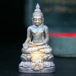 พระกริ่งไพรีพินาศ ตรากาญจนาภิเษก วัดบวรนิเวศวิหาร ที่ระลึกในหลวงรัชกาลที่9 ครองสิริราชสมบัติครบ 50 ปี เนื้อเงิน(สภาพผิวเดิม ขึ้นสีรุ้งธรรมชาติ สวยแบบนิยม)พร้อมกล่องบรรจุเดิม ครบ สมบูรณ์ ชุดพระราชทาน(หายาก)