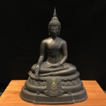 พระพุทธรูปบูชา ภปร วัดบวรนิเวศวิหาร ปี2508 บล็อกดินไทย หน้าตัก5นิ้ว(ที่สุดของพระบูชา ภปร วัดบวร)