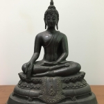 พระพุทธรูปบูชา ภปร วัดบวรนิเวศวิหาร ปี2508 บล็อกสามขา หน้าตัก5นิ้ว(ที่สุดของพระบูชา ภปร วัดบวร)