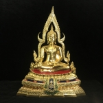 พระพุทธชินราช ญสส. วัดพระศรีมหาธาตุ จ.พิษณุโลก ปี2543 ขนาดหน้าตัก 7นิ้ว ลงรักปิดทองฐานประดับกระจก พิธีใหญ่ รุ่นแรกและรุ่นเดียวที่ หลวงปู่หมุน ฐิตสีโล วัดบ้านจาน มาร่วมปลุกเสก(1 ใน 999องค์)