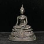 พระพุทธรูปบูชา ภปร. วัดบวรนิเวศวิหาร ปี2508 บล็อกดินไทย หน้าตัก5นิ้ว(ที่สุดของพระบูชา ภปร วัดบวร)