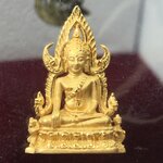 พระพุทธชินราช รุ่น ประวัติศาสตร์ มูลนิธิเพื่อตำรวจไทยจัดสร้าง ปี 2562 เนื้อทองคำขัดเงา พิมพ์ลอยองค์จิ๋ว(ขนาดสูง 1.5 ซม.) (สภาพ สวย ซีนซองเดิม กล่องบรรจุเดิมครบสมบูรณ์)