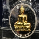 เหรียญพระพุทธนวราชบพิตร ภปร วัดตรีทศเทพ สร้าง พ.ศ. 2554 เนื้อเงินหน้ากากทองคำ(หายากสร้าง2999องค์)(สภาพสวยซีนเดิมกล่องเดิม)