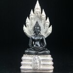 พระนาคปรก สธ. รุ่นสร้างพระอุโบสถเฉลิมพระเกียรติ 4 รอบ 84 พรรษา สมเด็จพระเทพรัตนราชสุดาฯ วัดบวรนิเวศวิหาร ปี 2543 พิมพ์ใหญ่ องค์พระเนื้อนวโลหะ ฐานนาคปรกเนื้อเงิน(สภาพ สวย )พิธีใหญ่ พุทธศิลป์งดงาม หายาก(องค์หมายเลขสวย ๘๓๕) (1 ใน 1999 องค์)