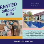 🎉🎉🎉Happy days! Rented for one year contract @Rawai private pool villa ,,thank you very much for your kind support 🙏🙏🙏