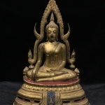 พระพุทธชินราช มวก. วัดเบญจมบพิตร ปี 2519 หน้าตัก 5.9 นิ้ว หล่อดินไทย ปิดทองเดิม(ในหลวงรัชกาลที่9และราชินีเสด็จฯเททอง)