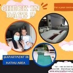 Check in days!! Welcome Mr.Kris to our apartment in Kathu area stay long term rent for a year contract. THANK YOU!