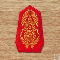 เครื่องหมายผ้าปักชุดวอร์มทบ. สีแดง (ทหารชั้นสัญญาบัตร)