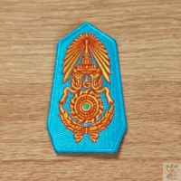 เครื่องหมายผ้าปักชุดวอร์มทบ. สีฟ้า (พลเรือน)