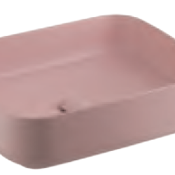 C00126#PQ อ่างล้างหน้า รุ่น เคลียรร์ ชนิดวางบนเคาน์เตอร์ สีชมพู