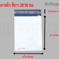 ซองพลาสติก สีขาว 20x30 cm. (10 ใบ)