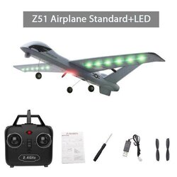 เครื่องบินบังคับวิทยุ UAV 2 Ch มีไฟ LED พร้อมบิน Rc Flying RC 2.4G 2CH Predator Z51