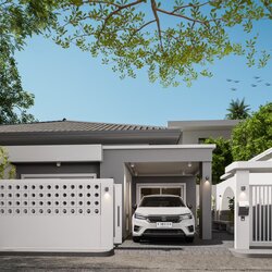 For Sale : Thalang, One-story semi-detached house, 2 bedrooms 2 bathrooms