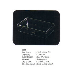 กล่องเหลี่ยมใส 6231