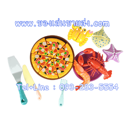 ชุดรวมอาหารซีฟู้ดนานาชาติ 16 ชิ้น ของเล่นเด็ก ของเล่นบทบาทสมมติ