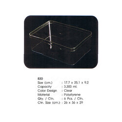 กล่องเหลี่ยมใส 830