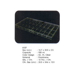 กล่องเหลี่ยมใส 6127 (27 ช่อง)