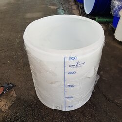 ถังเก็บน้ำปากกว้าง 500 ลิตร สีขาว