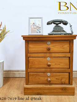 ตู้เอกสาร 3 ลิ้นชักเล็ก ขาทึบ