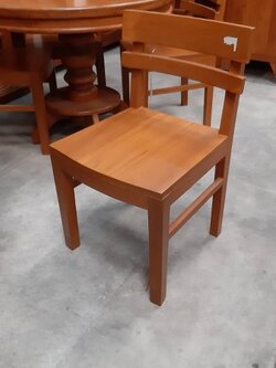 เก้าอี้หลังโค้ง ไม้หนา