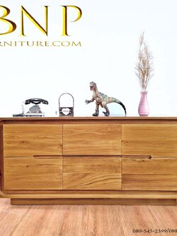 ไซด์บอร์ดวางทีวี ไม้สัก รุ่นดัชชี่