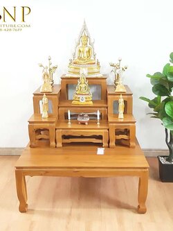 โต๊ะหมู่บูชา 7 หน้า 9 นิ้ว ฐานกว้าง