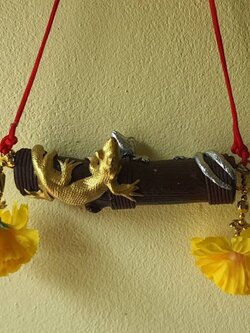 ของนำโชค จิ้งจก 2 หาง ห้อยหน้าร้าน แร่เหล็กน้ำพี้ จิ้งจก จิ้งจกสองหาง