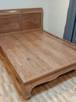 เตียงขาคู้ หัวม้วน 5 ฟุต เสี้ยนขาว