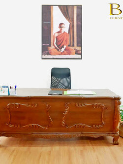 โต๊ะทำงานผู้บริหารไม้สักแท้ 100% ยาว 2 เมตร