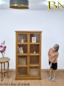 ตู้โชว์ไม้สักรุ่น โพนี่