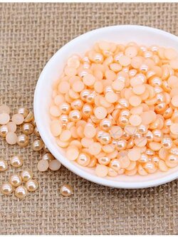 SKU-00528 มุกครึ่งซีกสีส้ม