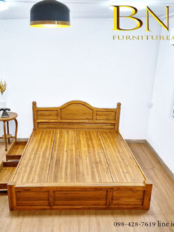 เตียงนอน 6 ฟุต ไม้สัก รุ่น เจสซี่