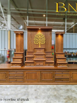 โต๊ะหมู่โมเดิร์นใหญ่ รุ่น ไตรมิตร 3.5 เมตร