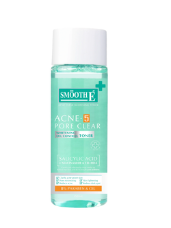 Smooth E Acne-5 Pore Clear Whitening Toner 150 ml.
