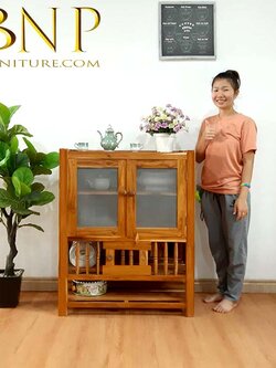 ตู้กับข้าวไม้สักแท้ รุ่นดิโอลด์เดย์