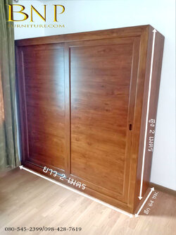 ตู้เสื้อผ้าบานเลื่อน 2 เมตร บานกรอบรูป
