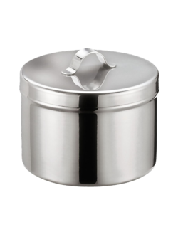 Magnate กล่องสำลีสแตนเลสพร้อมฝา 4 นิ้ว