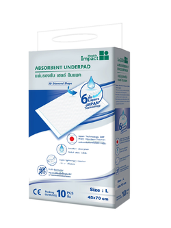 Health impact แผ่นรองซับ L 10ชิ้น