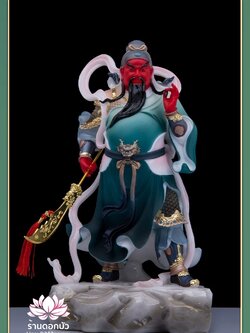 เทพเจ้ากวนอู และพระเวทโพธิสัตว์ (อุ่ยท้อผ่อสัก) งานหินอ่อนคุณภาพสูง ขนาด 12/16/19 นิ้ว