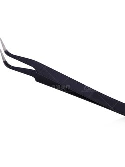 SKU-00007 ที่คีบเพชรสีดำหัวโค้ง