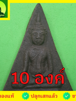 พระเครื่อง พระนางพญา แบบมีหน้า ชุด 10 องค์ เนื้อแร่เหล็กน้ำพี้ พระนางพญาพิษณุโลกพี้ พระนางพญาจี้
