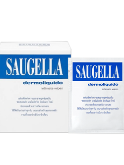 Saugella dermoliquido wipes 10 แผ่น