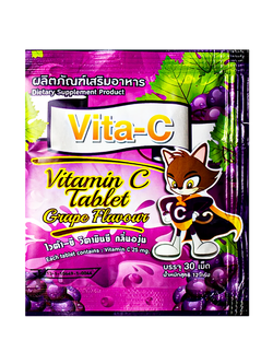 Vita-c วิตามินซีซองรสงุ่น 30 เม็ด