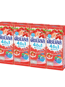 ดัชมิลล์ รสสตรอเบอร์รี่ 180 มล. (4กล่อง/แพ็ค)