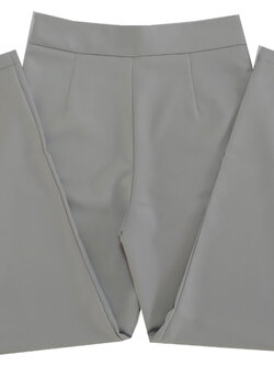 กางเกงขากระบอกเอวสูง ผ้าฮานาโกะ สีเทา Size 2XL 3XL