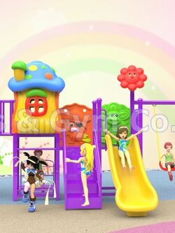 เครื่องเล่นสนามกลางแจ้ง ชุดบ้านการ์ตูน Cartoon House Series