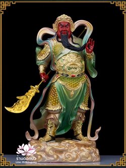 เทพเจ้ากวนอู และพระเวทโพธิสัตว์ (อุ่ยท้อผ่อสัก) งานเรซิ่นคุณภาพสูง ขนาด 12/16/19/26/36 นิ้ว