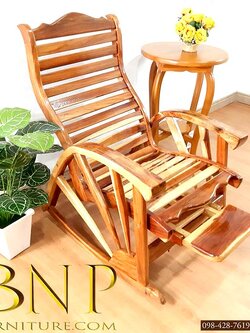 เก้าอี้โยกไม้ประดู่สวยๆ