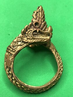 แหวนพญานาค 1เศียร ฟรีไซต์ปรับขนาดได้ | ของนำโชค แหวนพญานาคนาคราช แหวนพญานาคลงยา พญานาค